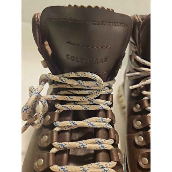 Cole Haan Zerogrand Lace Up Boots Size 9.5 Brown Leather Waterproof C33960 NEW main image 10